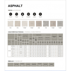Asphalt Off White 120cm x 120cm Floor Tile