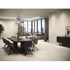 Asphalt Off White 60cm x 60cm Wall Tile & Floor Tile