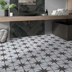 Astral Star Pattern 45cm x 45cm Wall & Floor Tile