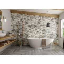 Atelier Gris 15.3cm x 58.9cm Floor Tile