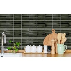 Bamboo Lustre Porcelain Forest 28.4cm x 29.5cm (1.2cm x 9.2cm) Mosaic Tile