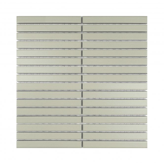 Bamboo Mushroom Grey Matt 29.7cm x 29.7cm Mosaic Tile