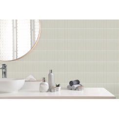Bamboo Mushroom Grey Matt 29.7cm x 29.7cm Mosaic Tile