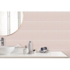 Bamboo Oriental Pink Matt 29.7cm x 29.7cm Mosaic Tile