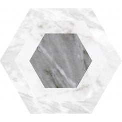 Bardiglio Geo Hexagon 17.5cm x 20cm Wall & Floor Tile