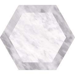 Bardiglio Geo Hexagon 17.5cm x 20cm Wall & Floor Tile