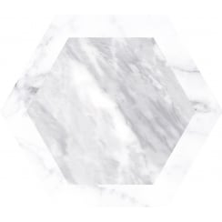 Bardiglio Geo Hexagon 17.5cm x 20cm Wall & Floor Tile