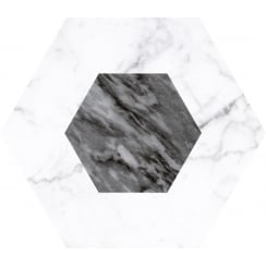 Bardiglio Geo Hexagon 17.5cm x 20cm Wall & Floor Tile