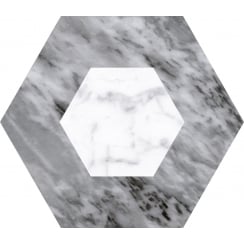 Bardiglio Geo Hexagon 17.5cm x 20cm Wall & Floor Tile