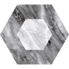 Bardiglio Geo Hexagon 17.5cm x 20cm Wall & Floor Tile