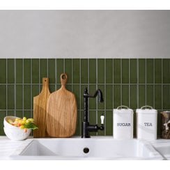 Bexley Forest Green 31.5cm x 19.8cm (6cm x 19.5cm) Mosaic Tile