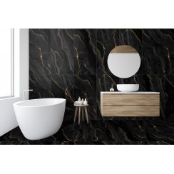 Black Onyx Gold Polished 60cm x 120cm Wall and Floor Tile