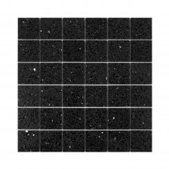 Black Opal Gulfstone Quartz 30cm x 30cm (4.8cm x 4.8cm) Mosaic Tile