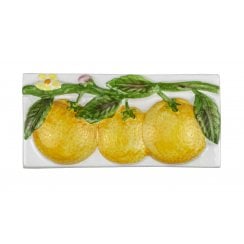 Blanco Naranja 7.5cm x 15cm Border  Tile