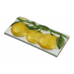 Blanco Naranja 7.5cm x 15cm Border  Tile
