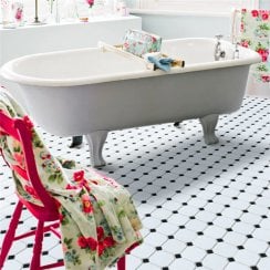 Blanco & Nero Octagon Matt (9.5cm x 9.5cm) 30cm x 30cm Mosaic Tile