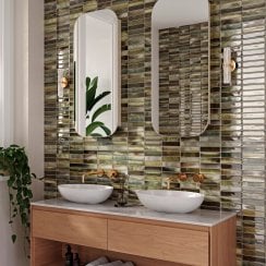 Borealis Green 15cm x 30cm Wall Tile