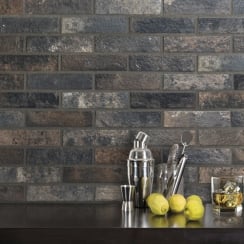 Bristol Dark Brick 6cm x 25cm Wall & Floor Tile PER BOX