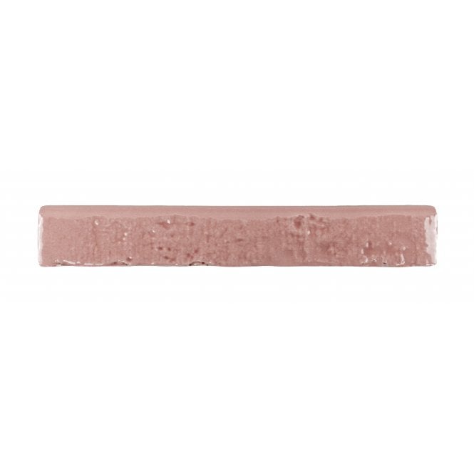 Brutalist Brick Crackle Coralito 3.8cm x 23.5cm Bullnosed Wall Tile
