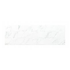 Calacata White Square Decor 30cm x 90cm Rectified Wall Tile