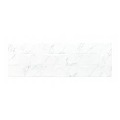 Calacata White Square Decor 30cm x 90cm Rectified Wall Tile