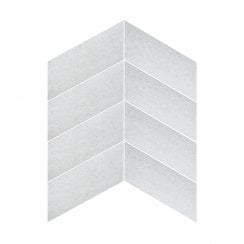 Canyon Chevron Blanco Left 10cm x 30cm Wall Tile