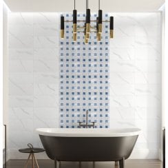 Carrara Aqua Stone 35cm x 35cm Mosaic Tile