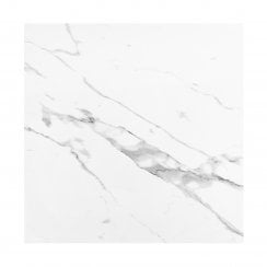 Carrara White Gloss Marble Effect Rectified Porcelain 60cm x 60cm  Wall & Floor Tile