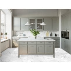 Carrara White Matt Marble Effect Rectified Porcelain 60cm x 60cm  Wall & Floor Tile