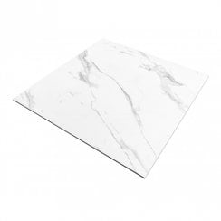 Carrara White Matt Marble Effect Rectified Porcelain Floor Tile 120cm x 120cm