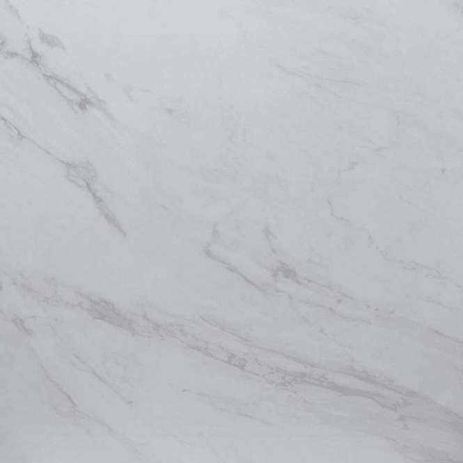 Carrera White Marble Effect Large Polished Porcelain Floor Tile 80cm x 80cm