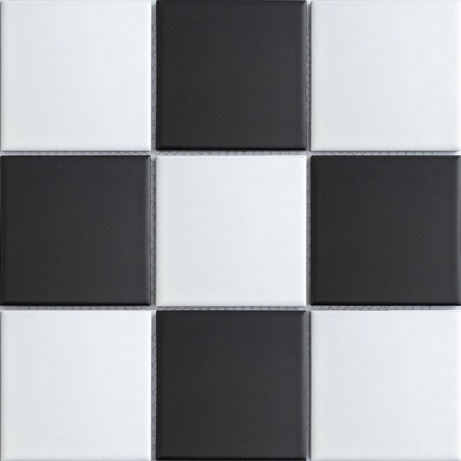 Chessboard Gloss 30.6cm x 30.6cm (9.7cm x 9.7cm) Mosaic Tile