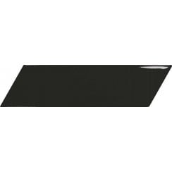 Chevron Black Left 18.6 x 5.2cm Wall Tile PER BOX