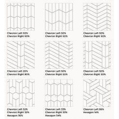 Chevron Black Matt Left 18.6 x 5.2cm Wall Tile PER BOX
