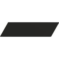 Chevron Black Matt Left 18.6 x 5.2cm Wall Tile PER BOX