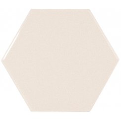 Chevron Hexagon Cream 12.4cm x 10.7cm Wall Tile (Box Deal)
