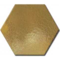 Chevron Hexagon Metallic Gold 12.4cm x 10.7cm Wall Tile (Box Deal)