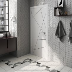 Chevron Light Grey Right 18.6 x 5.2cm Wall Tile PER BOX