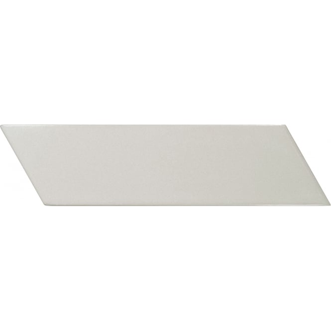 Chevron Light Grey Right 18.6 x 5.2cm Wall Tile PER BOX