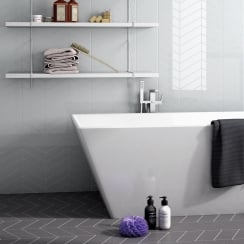 Chevron Sky Blue Right 18.6 x 5.2cm Wall Tile PER BOX