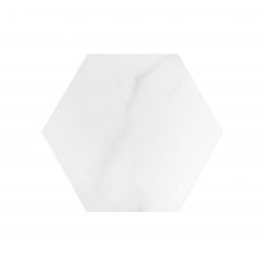 Cipriani Hexagon White Marble Effect Matt Porcelain 20cm x 24cm Wall and Floor Tile