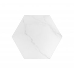 Cipriani Hexagon White Marble Effect Matt Porcelain 20cm x 24cm Wall and Floor Tile