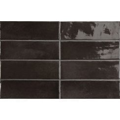 Coco Black Hat 5cm x 15cm Wall Tile