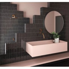 Coco Black Hat 5cm x 15cm Wall Tile