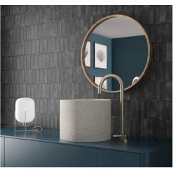 Coco Black Hat Matt 5cm x 15cm Wall Tile & Floor Tile
