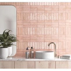 Coco Orchard Pink Matt 5cm x 15cm Wall & Floor Tile