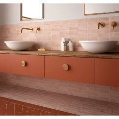 Coco Orchard Pink Matt 5cm x 15cm Wall & Floor Tile