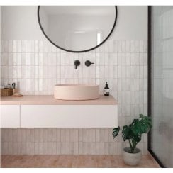 Coco White Matt 5cm x 15cm Wall & Floor Tile
