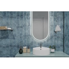 Como Blue 10cm x 30cm Wall Tile