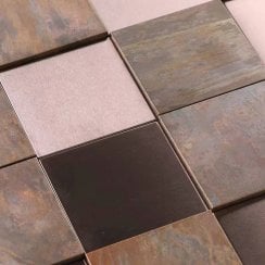 Copper Square Mix 30cm x 30cm (7.5cm x 7.5cm) Mosaic Tile